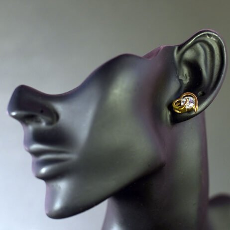 Heart Solitaire Earrings