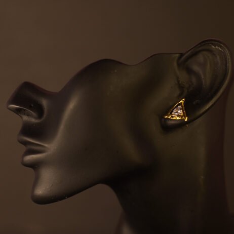 Triangle Solitaire Earrings