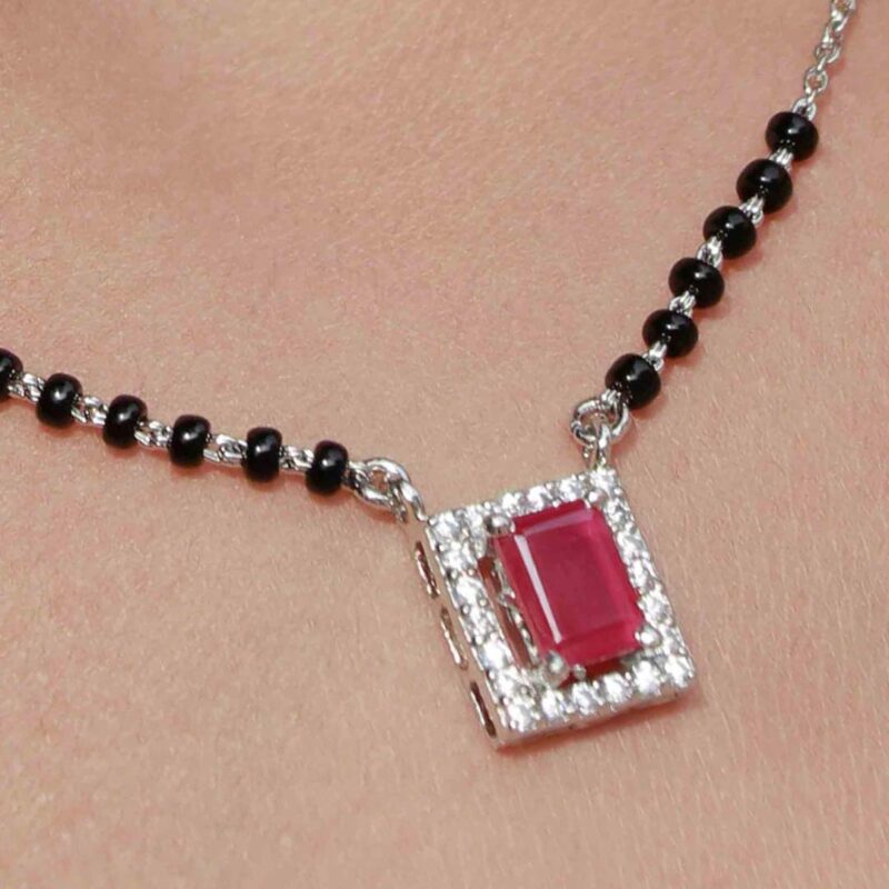 Square Cut Zircon Mangal Sutra - Image 4