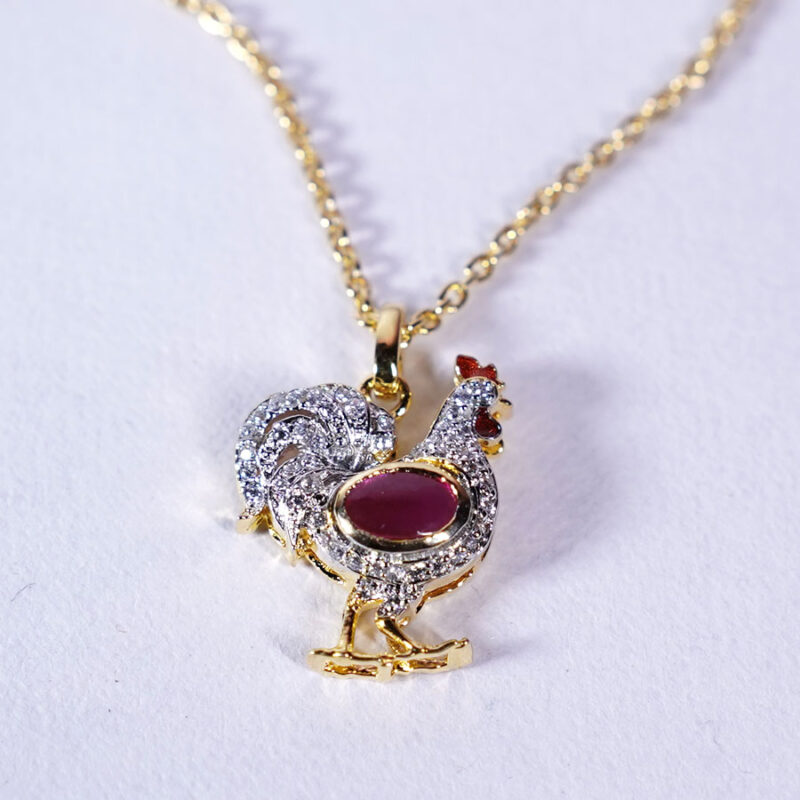 Hen Chicken Motif Necklace