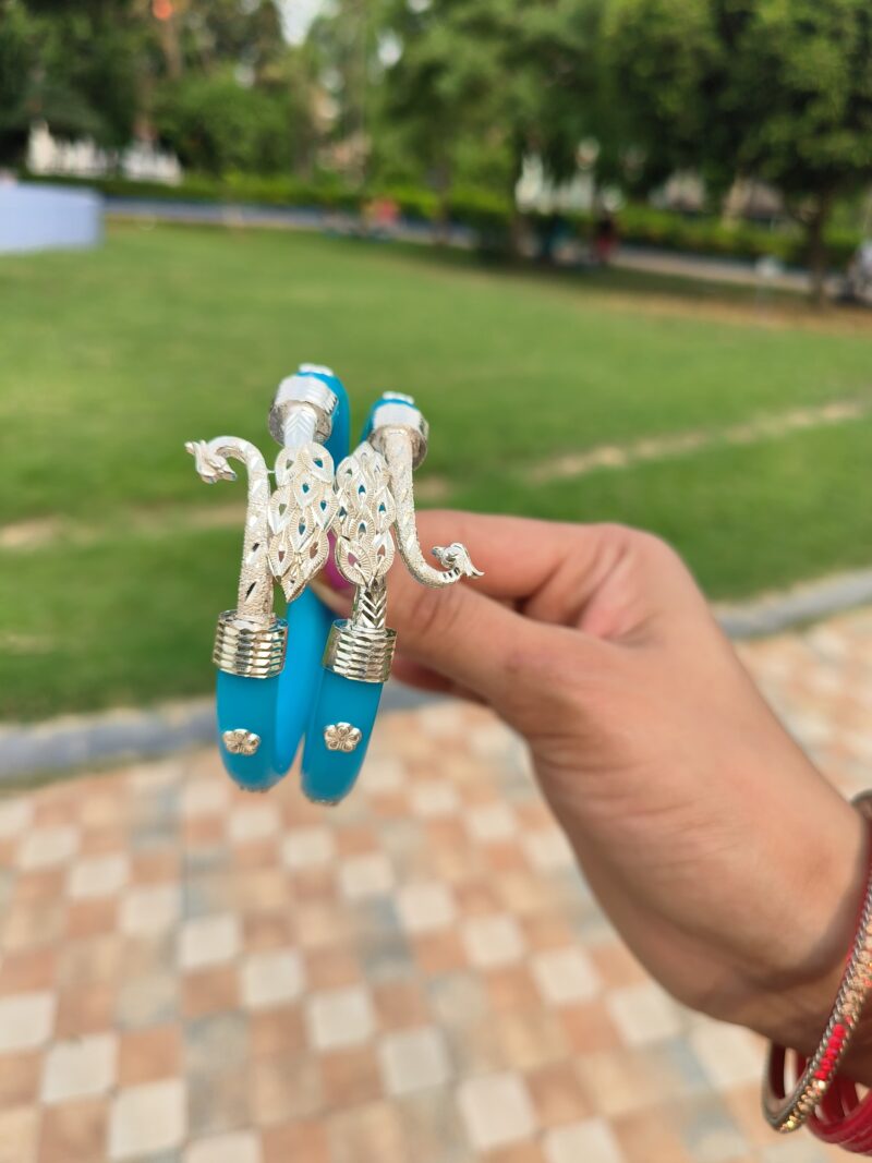 Buy Silverji Handmade Peacock Shape Pola ( One Piece ) - Image 3