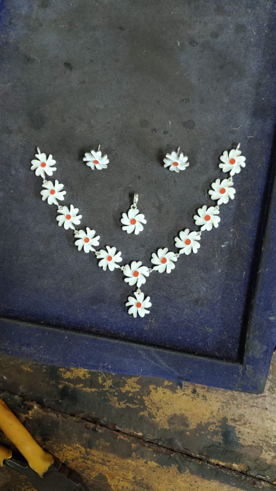 Daisy Bloom Necklace and Earrings Set | 92.5 Pure Sterling Silver